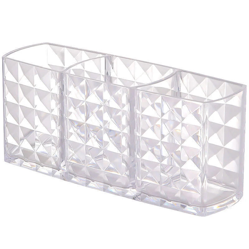 1-piece Diamond Patterned Mirror Cabinet Storage Box, Bathroom, Bathroom, Cosmetics, Lipstick Storage Rack Leedoar