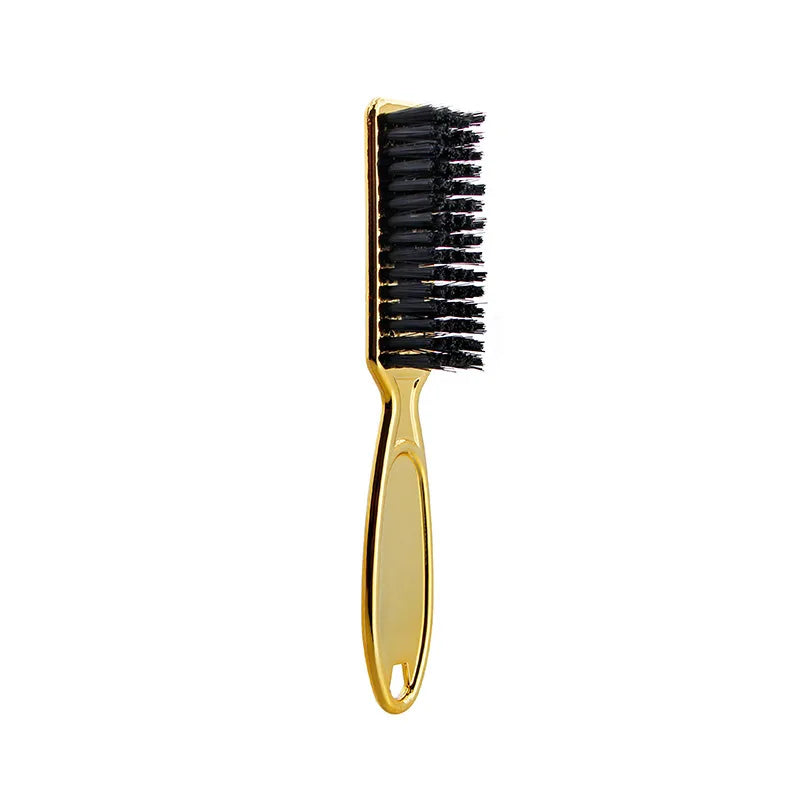 1 plastic handle soft bristle brush, used for trimming hair, neck and face cleaning, dust removal, hair shredding tool comb Leedoar