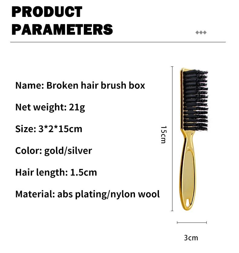 1 plastic handle soft bristle brush, used for trimming hair, neck and face cleaning, dust removal, hair shredding tool comb Leedoar