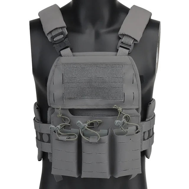 Tactical Vest Ferro V5 FCPC Hunting Plate Carrier Modular Body Armor Portable MOLLE Army Airsoft Training Triple Magazine Pouch Leedoar