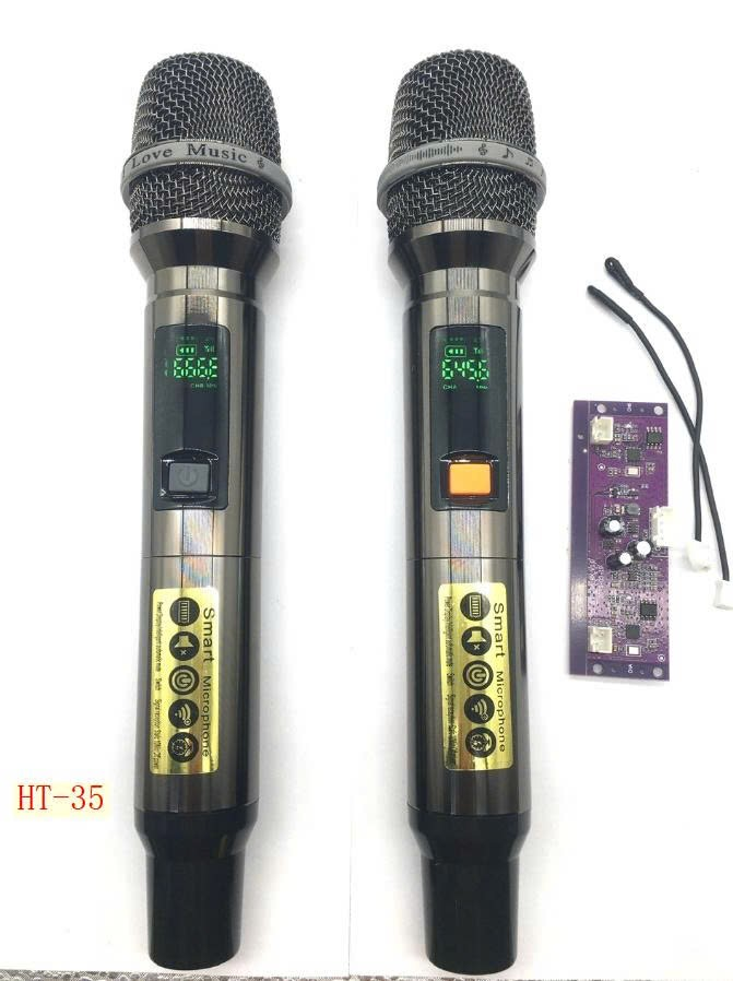 Micrófono inalámbrico de 2 canales UHF, micrófono de mano profesional para iglesias, espectáculos, karaoke, fiestas, reuniones, 50 metros, para cantar canciones
