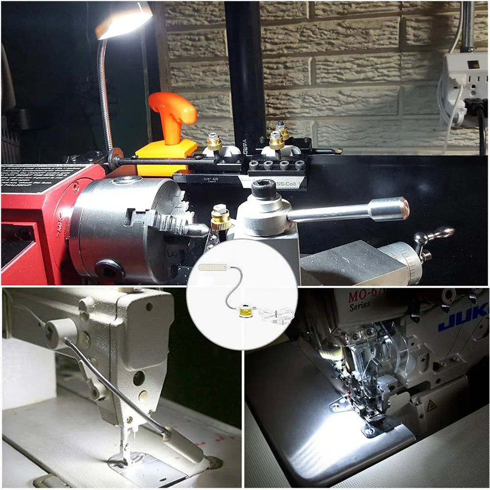 10/20/30 LED Industrial Sewing Machine Lighting Lamp Clothing Machine Accessories Work Light 360° Flexible Gooseneck Leedoar