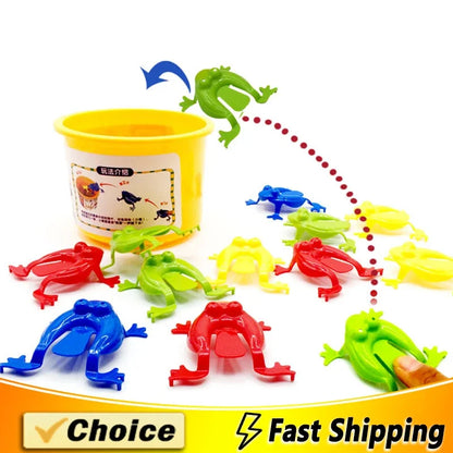 10-20Pcs Jumping Frog Bounce Fidget Toys For Kids Novelty Assorted  Stress Reliever Toys For Children Birthday Gift Party Favor Leedoar