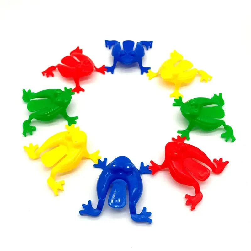 10-20Pcs Jumping Frog Bounce Fidget Toys For Kids Novelty Assorted  Stress Reliever Toys For Children Birthday Gift Party Favor Leedoar