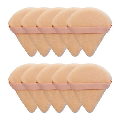 10/20Pcs Triangle Velvet Powder Puff Pizza Flours Mini Face Makeup sponge Cosmetics Washable Lightweight Makeup Tool Leedoar