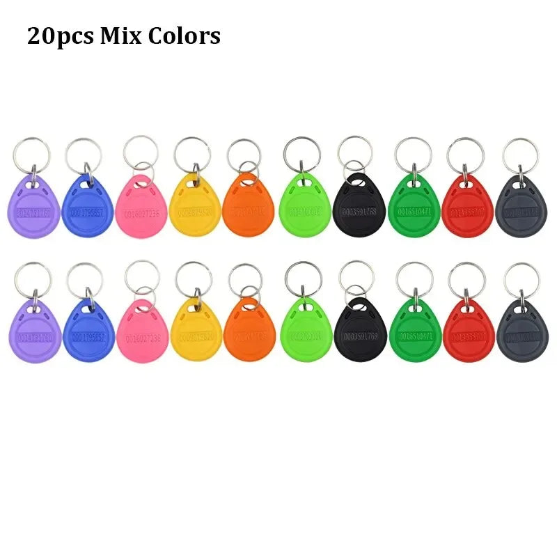 10/20pcs 125KHz Read-Only RFID TK4100 EM4100 Proximity Keyfobs Smart Secure Door Entry Access Control ID Keychain Token Tag Leedoar