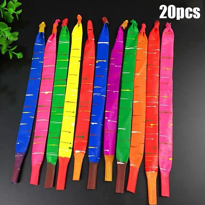 10/20pcs Mixed Color Long Latex Rocket Balloon Flying Squeaking Children Birthday Party Decoration Classic Toys Leedoar