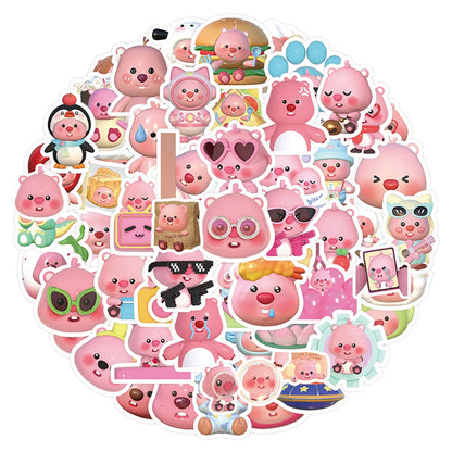 10/30/50/100pcs Korean Kawaii Cartoon Little Beaver Loopy Stickers Cute Decals Kids Toys Laptop Notebook Phone Graffiti Sticker Leedoar