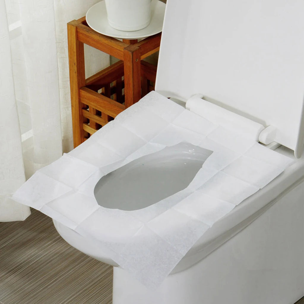 10/30/50PCS Portable Disposable Toilet Seat Covers Type Travel Camping Hotel Bathroom Accessories Paper Waterproof Soluble Water Leedoar