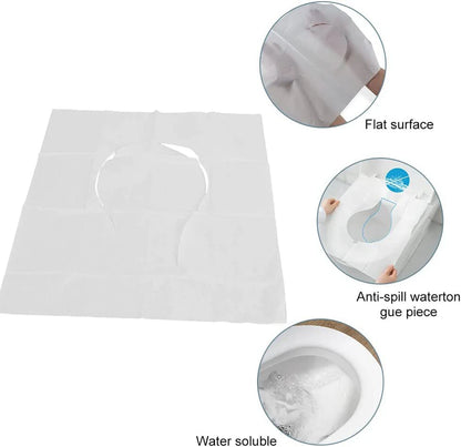 10/30/50PCS Portable Disposable Toilet Seat Covers Type Travel Camping Hotel Bathroom Accessories Paper Waterproof Soluble Water Leedoar