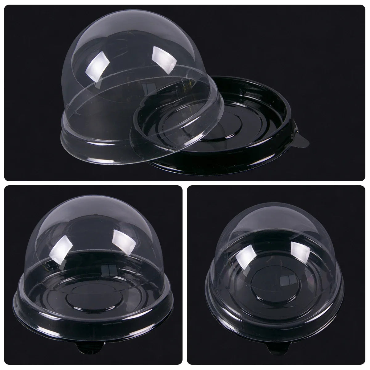 10/30pcs Clear Plastic Mini Cupcake Boxes Muffin Pod Dome Muffin Container Box for Wedding Birthday Dessert Baking Decorations Leedoar