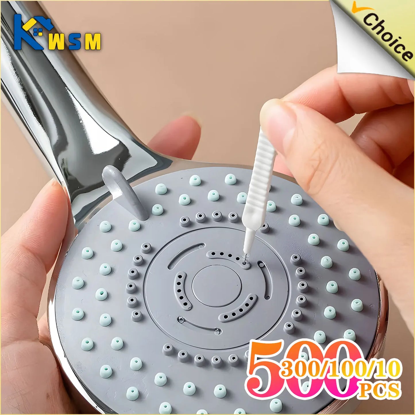 10-500PCS Shower Cleaning Brush Bathroom Micro Nylon Brush Nozzle Anti-blocking Cleaning Tools Bathroom Accessories Leedoar