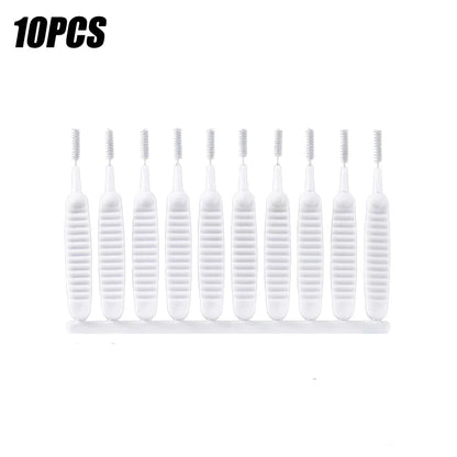 10-500PCS Shower Cleaning Brush Bathroom Micro Nylon Brush Nozzle Anti-blocking Cleaning Tools Bathroom Accessories Leedoar