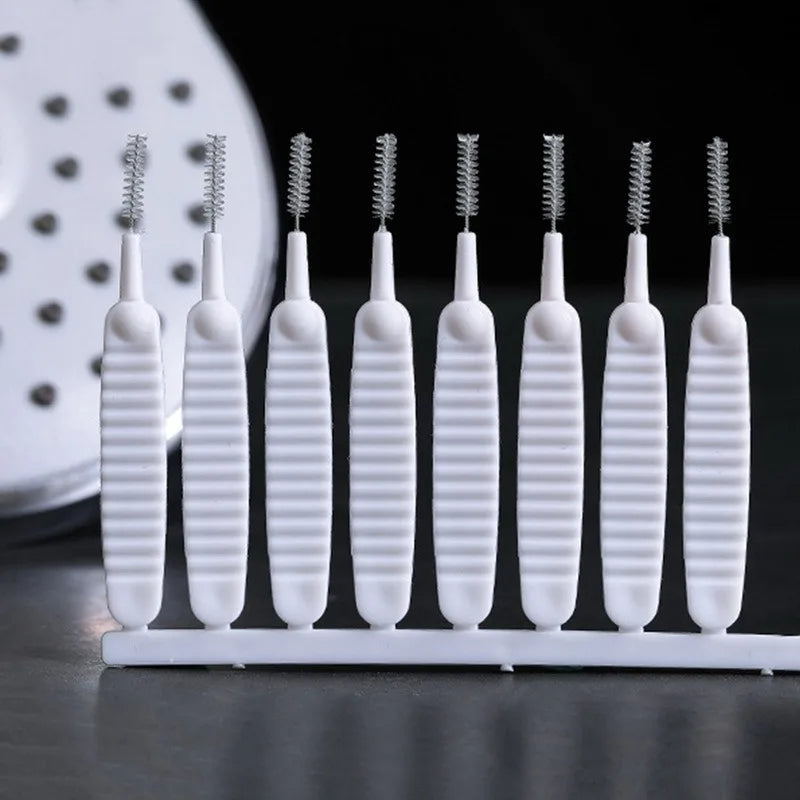 10-500PCS Shower Cleaning Brush Bathroom Micro Nylon Brush Nozzle Anti-blocking Cleaning Tools Bathroom Accessories Leedoar