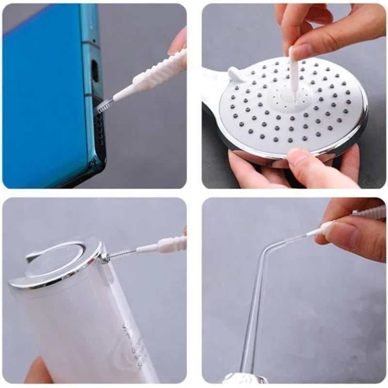 10-500PCS Shower Cleaning Brush Bathroom Micro Nylon Brush Nozzle Anti-blocking Cleaning Tools Bathroom Accessories Leedoar