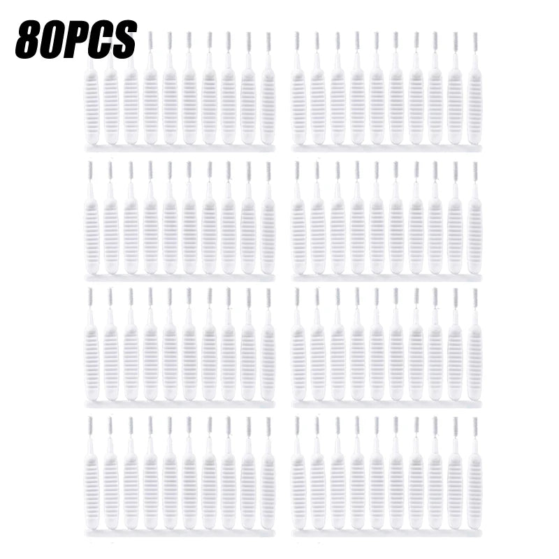 10-500PCS Shower Cleaning Brush Bathroom Micro Nylon Brush Nozzle Anti-blocking Cleaning Tools Bathroom Accessories Leedoar