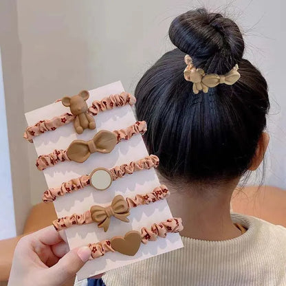 Juego de 10 anillos para el cabello para mujer, accesorios para el cabello, banda de cuero de alta elasticidad, temperamento simple, cola de caballo de alta durabilidad, nuevo estilo 