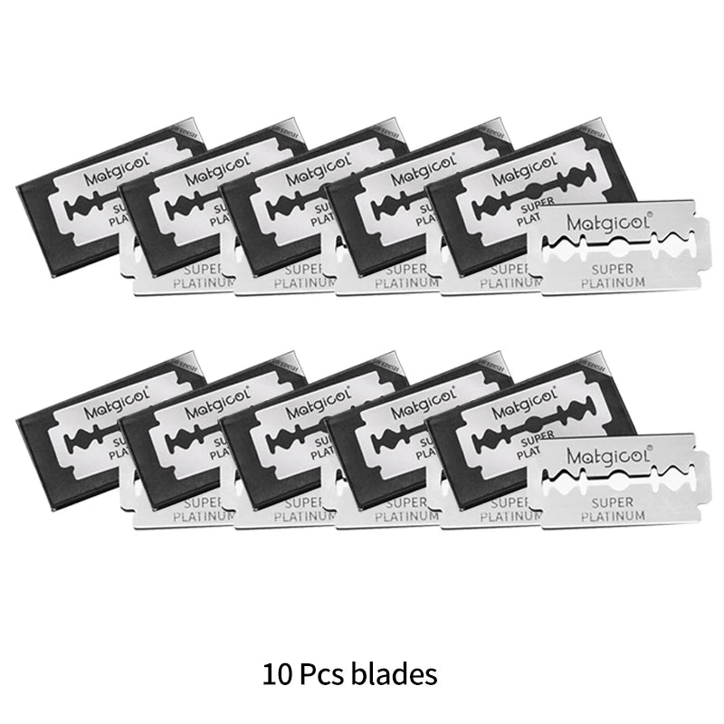 10 Pcs Double Edge Blade Stainless Steel Ultra-sharp Safety Razor Blades To Shave Blade For Manual Razor