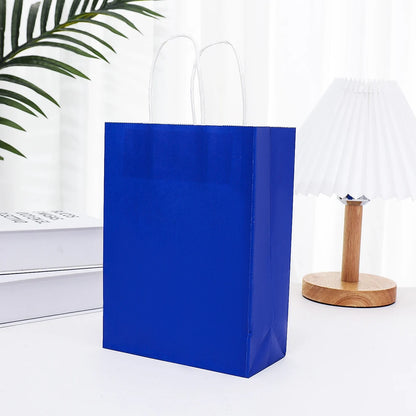 10 pcs Kraft Bag Paper Gift Bags Reusable Grocery Shopping Bags for Packaging Craft Gifts Wedding Business Retail Party Bags