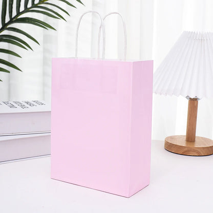 10 pcs Kraft Bag Paper Gift Bags Reusable Grocery Shopping Bags for Packaging Craft Gifts Wedding Business Retail Party Bags