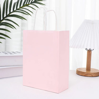 10 pcs Kraft Bag Paper Gift Bags Reusable Grocery Shopping Bags for Packaging Craft Gifts Wedding Business Retail Party Bags