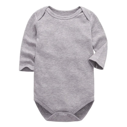 100% Combed Cotton Newborn Baby Bodysuits Long Sleeved Body Toddler Jumper Rompers 0-24Months Infantil Jumpsuit Grows Ropa Leedoar