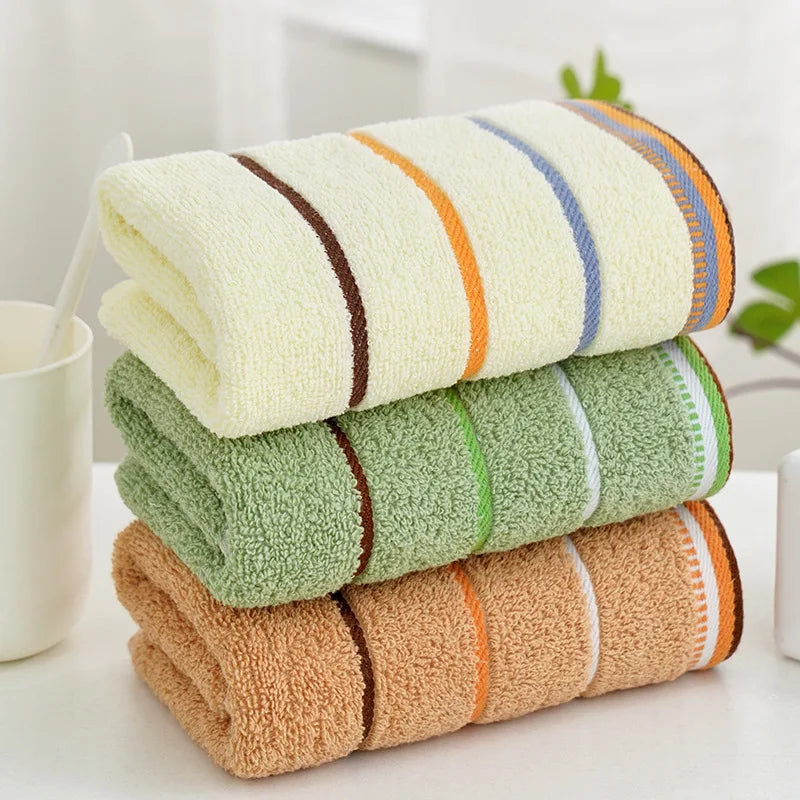 100% Cotton Bathroom Hand Towel Thickened Face Hair Towels Bathroom Adults Hotel Travel LoverIncreases Water Absorption Leedoar