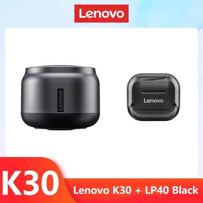 100% Original Lenovo K30 Portable Hifi Bluetooth Wireless Speaker Waterproof USB Outdoor Loudspeaker Music Surround Bass Box Mic Leedoar