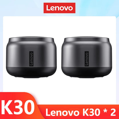 100% Original Lenovo K30 Portable Hifi Bluetooth Wireless Speaker Waterproof USB Outdoor Loudspeaker Music Surround Bass Box Mic Leedoar