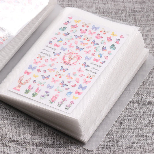 100 Slots Nail Art Stickers Storage Book Empty Album Decals Collecting Organizer Holder Display Notebook Manicure Tools BETZB06 Leedoar