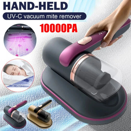 10000PA Wireless Dust Removal Equipment with UV Light Portable Home Handheld Vacuum Mite Remover for Mattresses Sofas Cleaner Leedoar