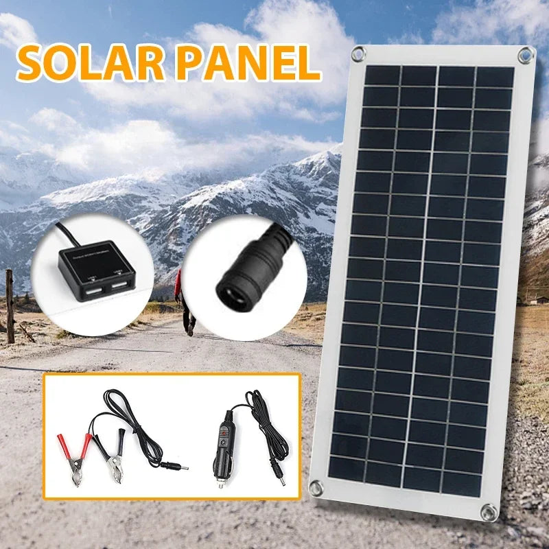 1000W Solar Panel 12V Solar Cell With 60A Controller Solar Charge for Phone RV Car MP3 PAD Charger Outdoor Battery Supply Leedoar