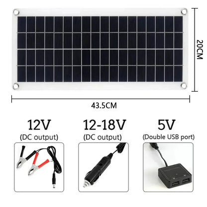 1000W Solar Panel 12V Solar Cell With 60A Controller Solar Charge for Phone RV Car MP3 PAD Charger Outdoor Battery Supply Leedoar