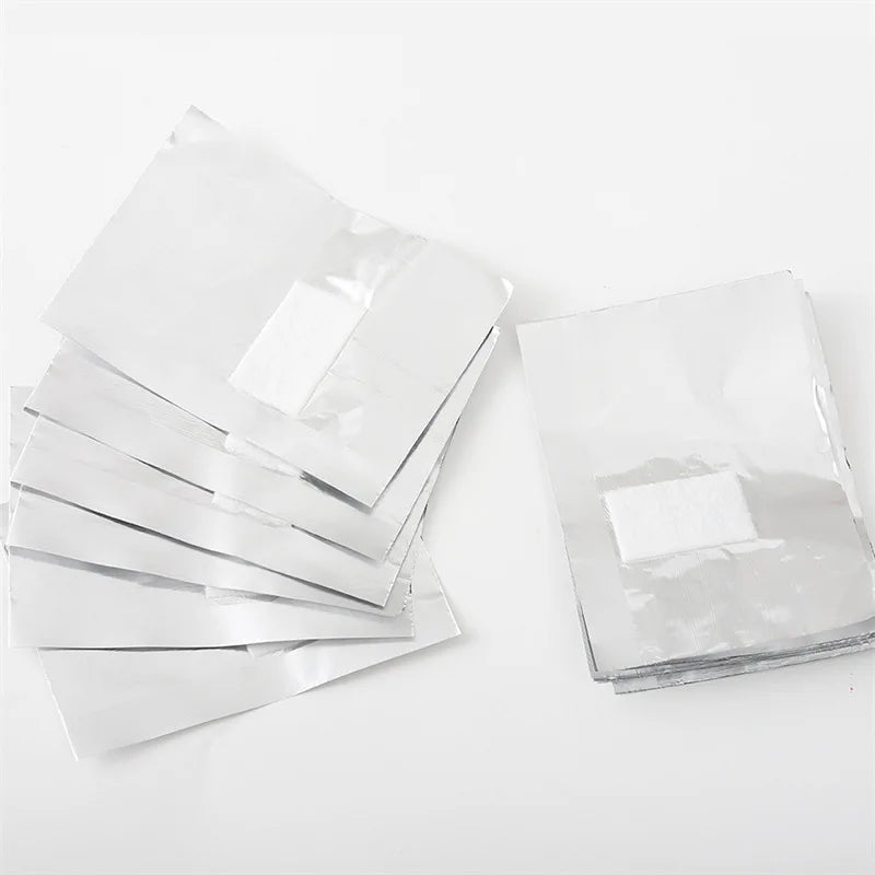 100Pcs Bag Aluminium Foil Nail Art Soak Off Polish Nail Removal Wraps Towel Gel  Remover Manicure Tool Leedoar