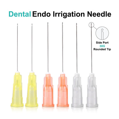 100Pcs/Bag Dental Endo Irrigation Needle Tip Dental Root Canal Lateral Irrigation Needle Diameter 0.3/0.4/0.5mm Dental Tool Leedoar