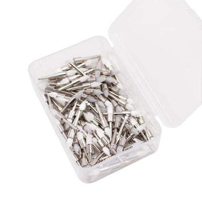 100 piezas de hebilla de nailon para laboratorio dental, cepillo de pulido de plano pequeño desechable para el cuidado dental, cabezal de copa de profilaxis, copa de pulido