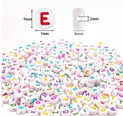 100Pcs/Pack 4*7mm 26 A- Z Letter Beads For Jewelry Making DIY Handmade Accessories Necklaces Bracelet Accessories DIY Gifts Leedoar