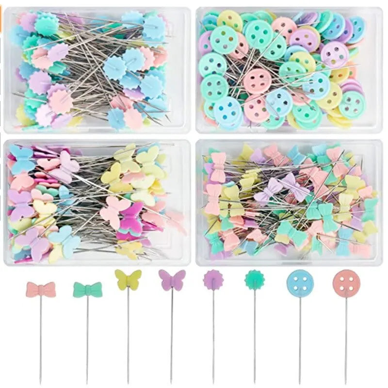 100Pcs /Set Patchwork Pins Sewing Quilting Tools Sewing Embroidery Tools Needle Fixed Button Pins DIY Sewing Tools Accessories Leedoar