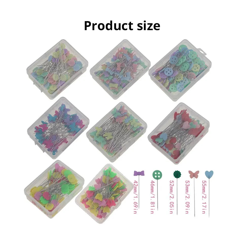 100Pcs /Set Patchwork Pins Sewing Quilting Tools Sewing Embroidery Tools Needle Fixed Button Pins DIY Sewing Tools Accessories Leedoar