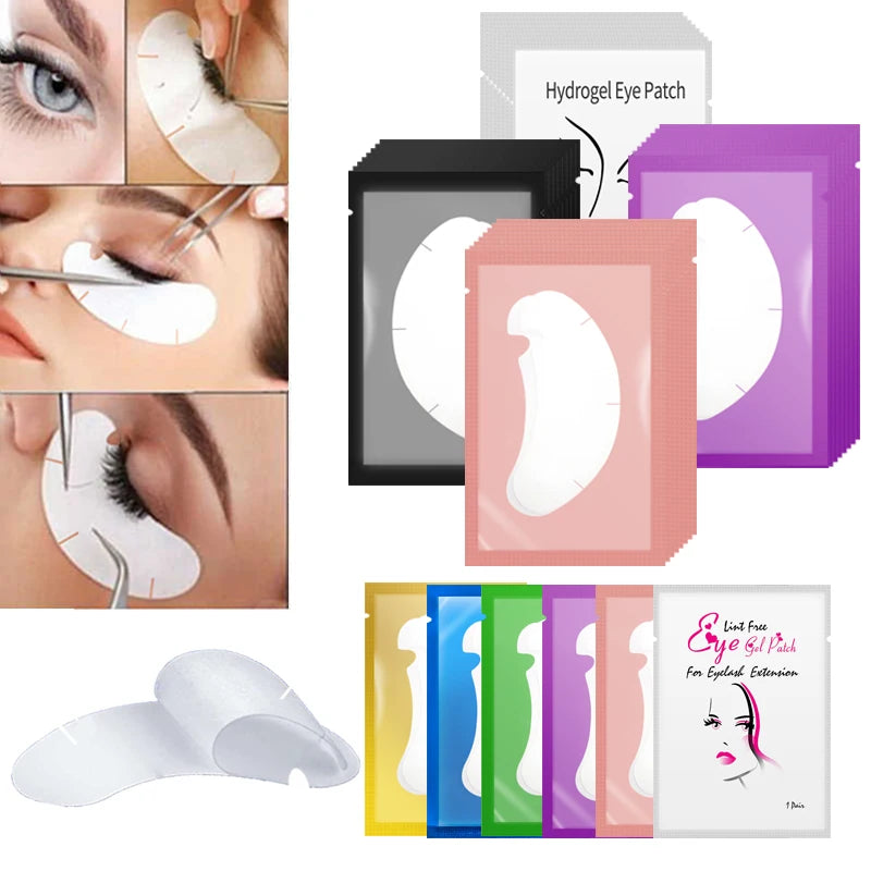 100pairs U Shape Eyelash Pads Grafted Lash Hydrogels Gel Patches Under Eye Pads for Eyelash Extension Tips Sticker Makeup Tools Leedoar