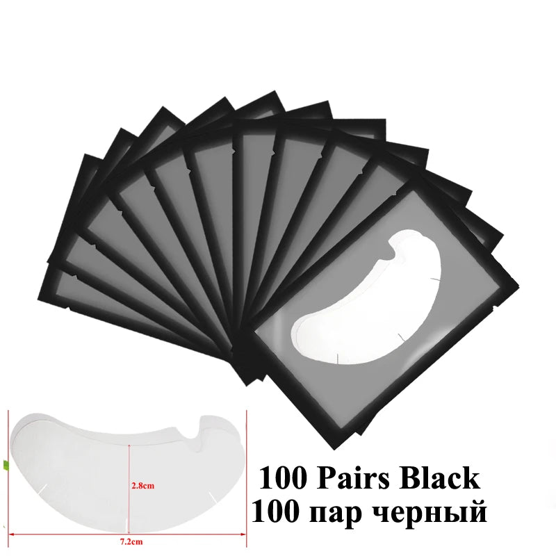 100pairs U Shape Eyelash Pads Grafted Lash Hydrogels Gel Patches Under Eye Pads for Eyelash Extension Tips Sticker Makeup Tools Leedoar