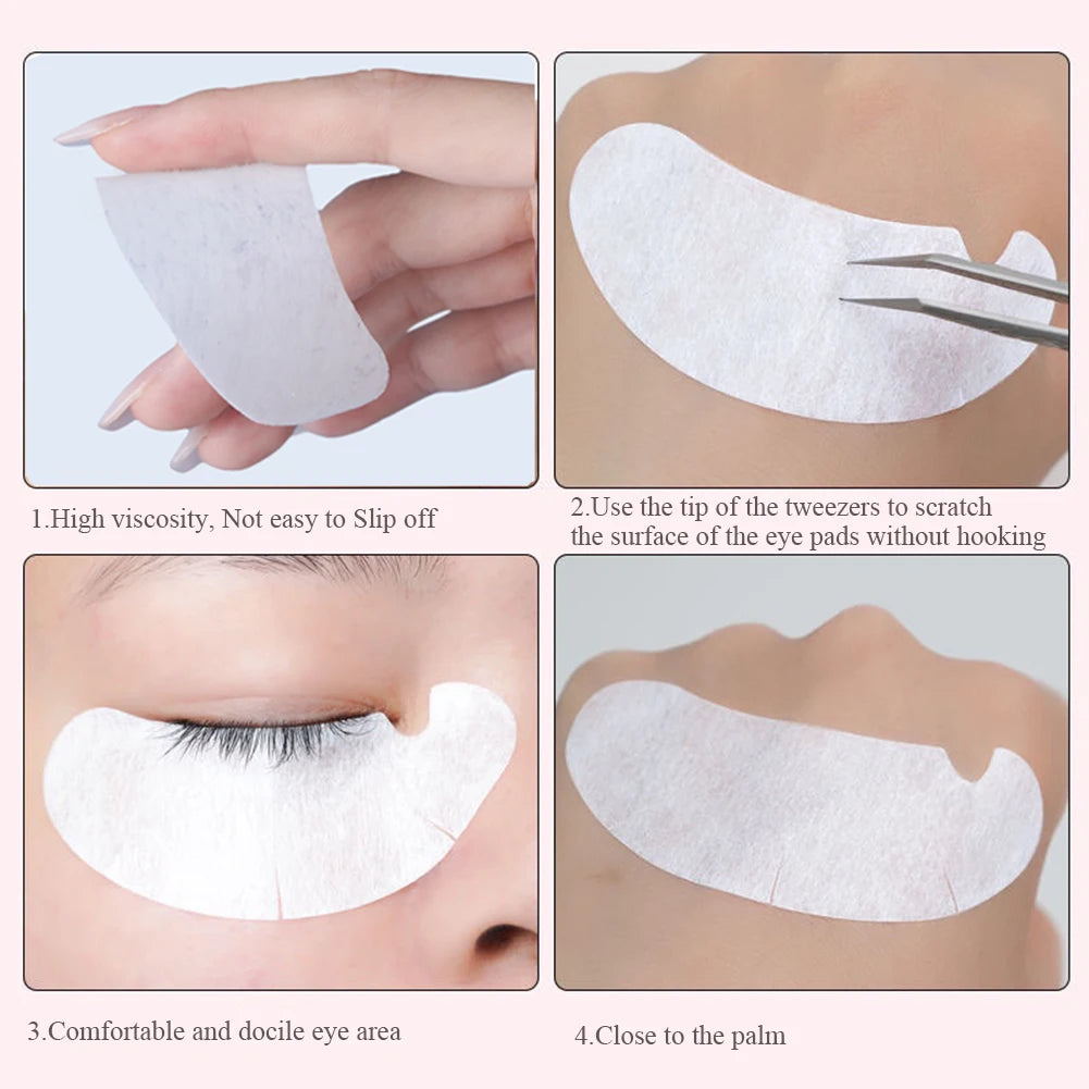 100pairs U Shape Eyelash Pads Grafted Lash Hydrogels Gel Patches Under Eye Pads for Eyelash Extension Tips Sticker Makeup Tools Leedoar