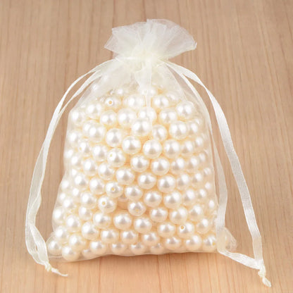 100 peças 24 cores bolsa de embalagem de joias 5*7 7*9 9*12 10*15cm sacos de organza armazenamento de presentes bolsas de cordão de casamento atacado 