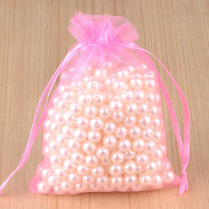 100 peças 24 cores bolsa de embalagem de joias 5*7 7*9 9*12 10*15cm sacos de organza armazenamento de presentes bolsas de cordão de casamento atacado 