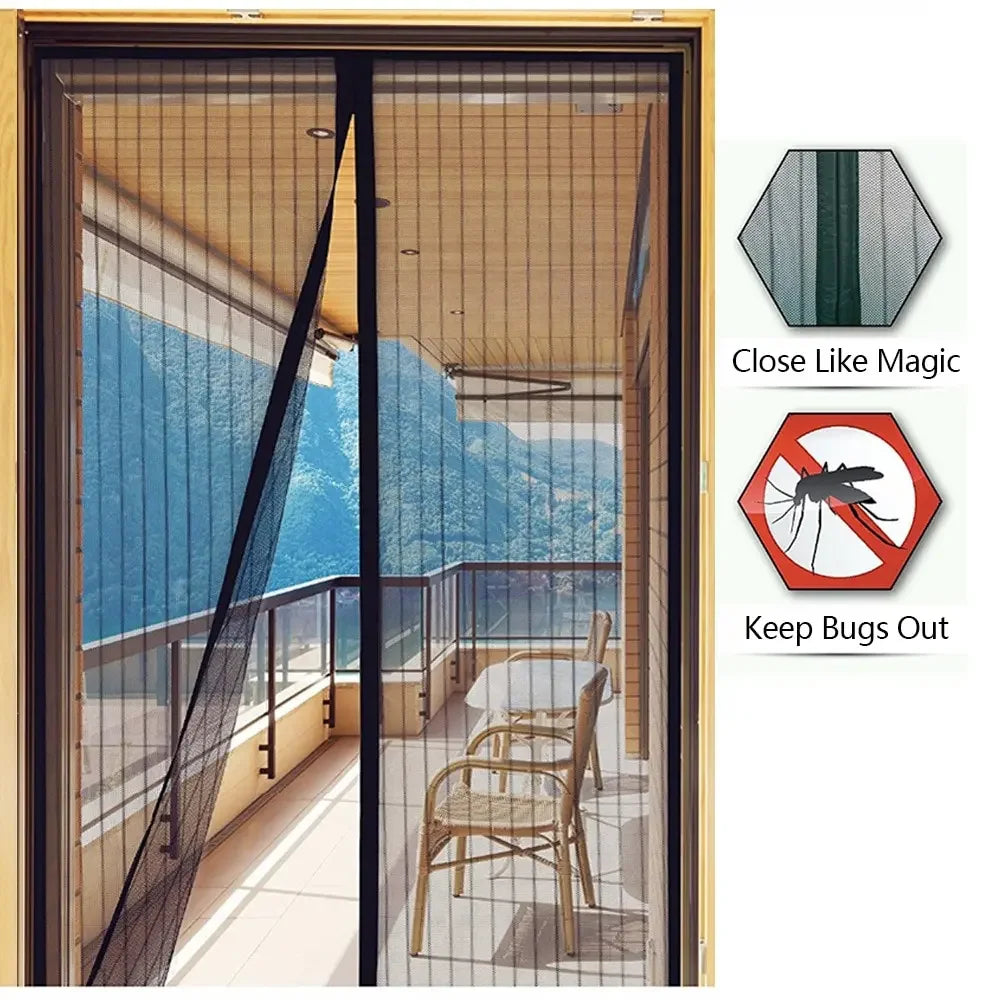 100x210CM Magnetic Door Curtain Net Door Anti Mosquito Insect Fly Bug Curtains Automatic Closing Door Leedoar