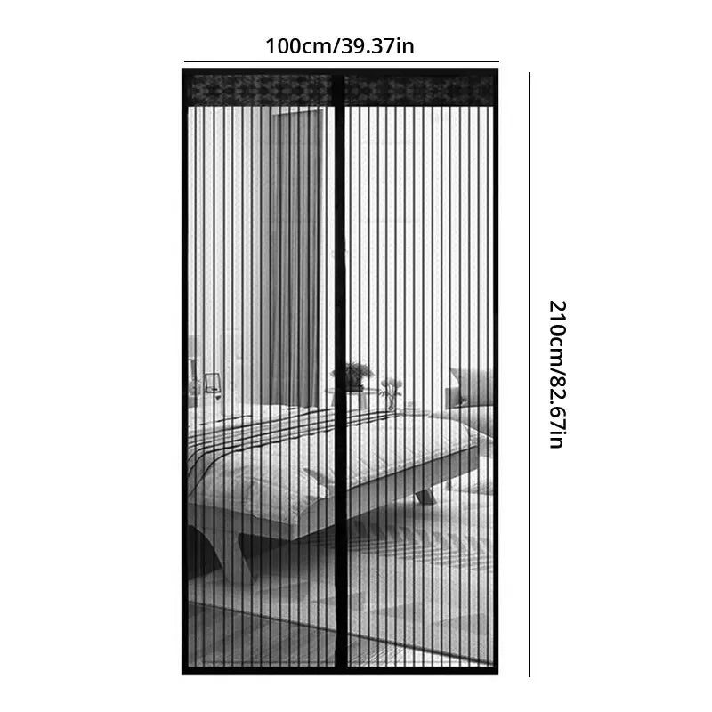 100x210CM Magnetic Door Curtain Net Door Anti Mosquito Insect Fly Bug Curtains Automatic Closing Door Leedoar