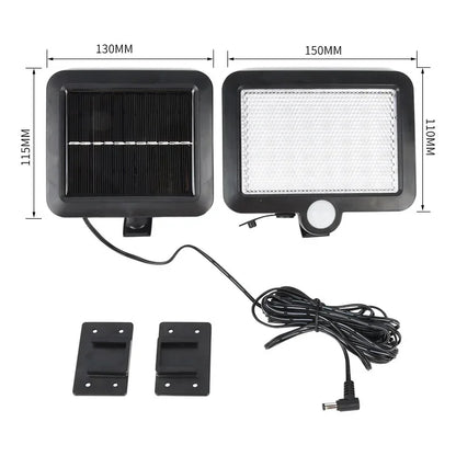 106LED Solar Light Outdoor Waterproof with Motion Sensor Floodlight Remote Control 3 Modes for Patio Garage Backyard Leedoar