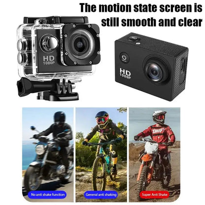 1080P Underwater Waterproof Sports Dv Multifunctional Outdoor Riding Locomotive Sports Camera Sports Camera Diving Camera Leedoar