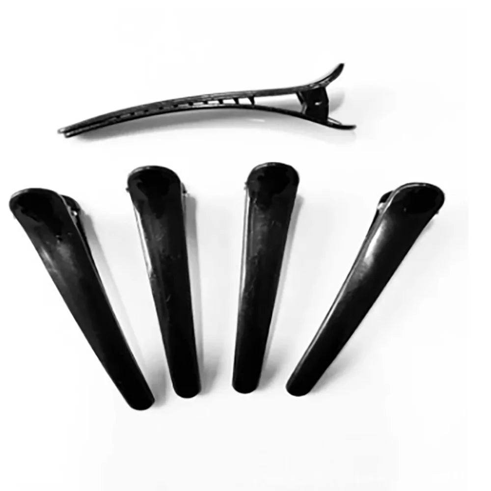 10PCS Grampos de cabelo bico de pato preto antiderrapantes grampos de cabelo de jacaré barbeiro salão estilo tingimento acessórios de cabelo 