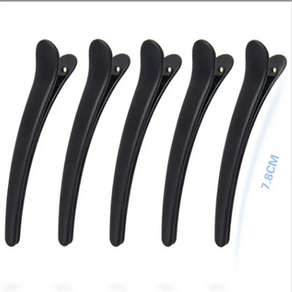 10PCS Grampos de cabelo bico de pato preto antiderrapantes grampos de cabelo de jacaré barbeiro salão estilo tingimento acessórios de cabelo 